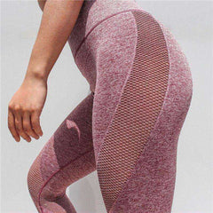 Seamless Tummy Control Mesh Push Up Leggings