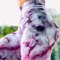 New Arrival Women High Waist Push Up Digital Print Stretch Fitness Workout Sport Leggings