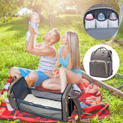 Multi-purpose Storage Travel Bag Convertible Baby Diaper Bag Bed