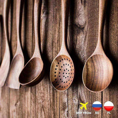 Teak Natural Wood Tableware Kitchen Tool Set