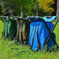Outdoor Folding Camping Fishing Chair Stool Portable Backpack Seat Bag