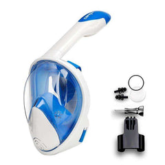 Full Face Scuba Diving Anti Fog Goggles With Camera Mount Underwater Snorkel Mask