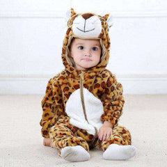 Animal Style Baby Onesie Hooded Cartoon Romper