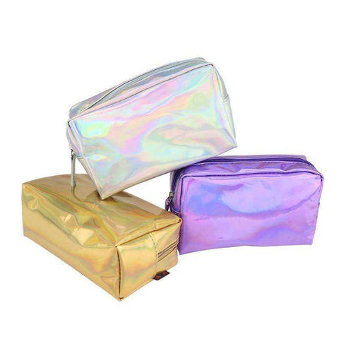 Image of Fashion Holographic Pencil Case Cosmetic Makeup Pouch Storage