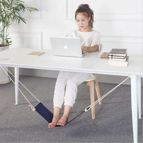 Image of Portable Office Foot Hammock Mini Feet Rest Swing
