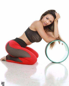 Black Red Mesh Patchwork Push Up Fitness Leggings