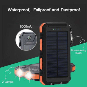 Fast Charge Solar Charge Power Bank With Dual USB LED Flashlight And Compass