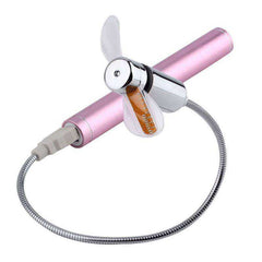 Mini Led USB Portable Clock Fan Gadgets