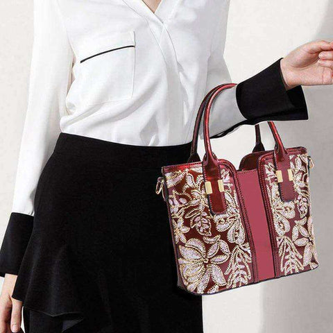 Image of Luxury Fashion High Quality  Appliques Flower Women's Bag