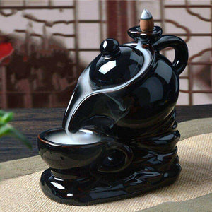 Creative Teapot Ceramic Smoke Backflow Incense Burner