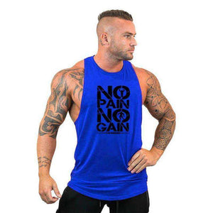 Men's Brand Gyms Clothing Bodybuilding Hooded Cotton Sleeveless Tank Top