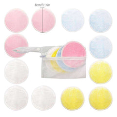 Washable Makeup Cotton Pads Bamboo Fiber Facial Skin Cleanser