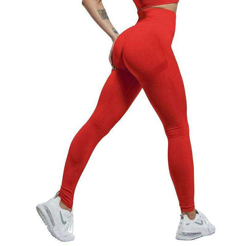 Image of Slim High Waist Bubble Butt Push Up Seamless Fitness Women Leggings