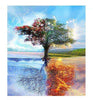 DIY Framed Painting Four Seasons Tree For Home Adults Room Decoration
