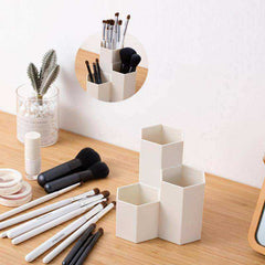 Cosmetic Brush Box 3 Lattices Table Organizer