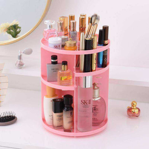 Image of Aesthetic 360 Rotating Makeup Cosmetics Storage Organizer Stand
