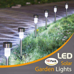 10PCS LED Solar Garden Pathway Light