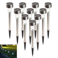 10PCS LED Solar Garden Pathway Light