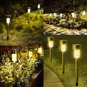 10PCS LED Solar Garden Pathway Light