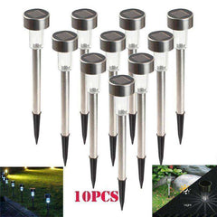 10PCS LED Solar Garden Pathway Light