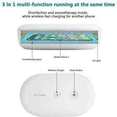 10W Fast Wireless Charger with Phone Sanitizer