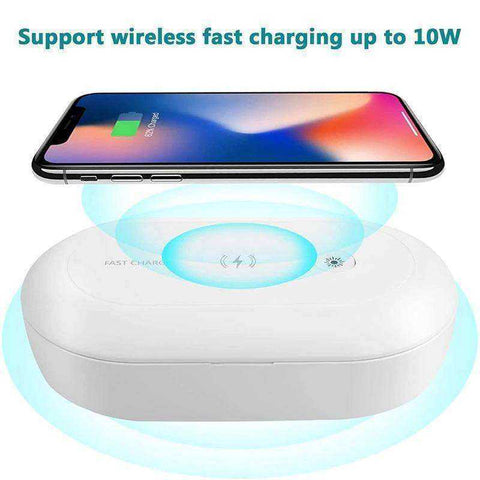 Image of 10W Fast Wireless Charger with Phone Sanitizer