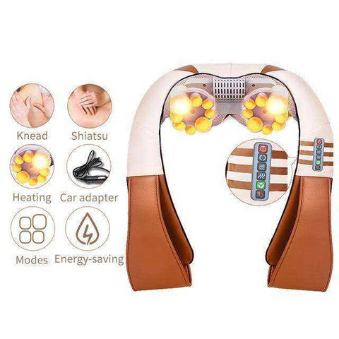 Image of High Quality U Shape Electrical Shiatsu Heated Back Neck Shoulder Massager