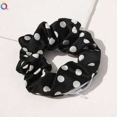 New Velvet Tencel Zipper Pocket Hairband Elastic  Accessories