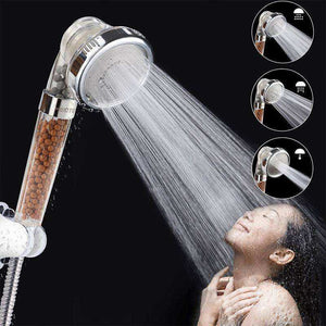 Aesthetic Adjustable 3 Modes High Pressure Stone Stream Handheld Bath Shower