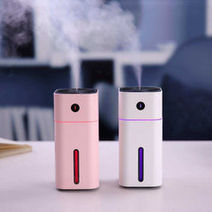 Aesthetic Mini LED Ultrasonic Square D Aroma Humidifier Air Purifier