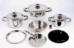 12 Piece Platinum Surgical Stainless Cooking Set