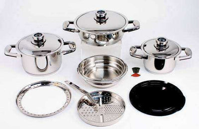 12 Piece Platinum Surgical Stainless Cooking Set