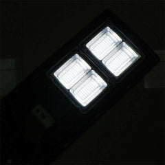 140W Solar Street Light Outdoor With Pole and Remote Control for Garden Walkway - AWAKENING AESTHETICS