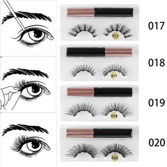 Magnetic Liquid Eyeliner 1 Pair Magnetic Eyelashes Makeup Tool Kit