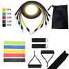 17 Pcs Resistance Bands Set Yoga Exercise Fitness Band Rubber Loop Tube Bands Gym Fitness Exercise Pilates Pull Rope