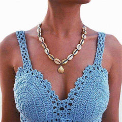 Women Charm Conch Seashell Collar Choker Beach Boho Summer Necklaces