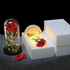 Red Rose In A Glass Dome With LED Light