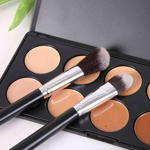 Image of Aesthetic 12Pcs/Sets Makeup Brushes Leather Cup Holder Kit