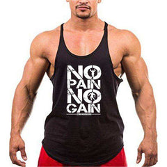 NO PAIN NO GAIN Aesthetic Tank Top Fitness Apparel Men