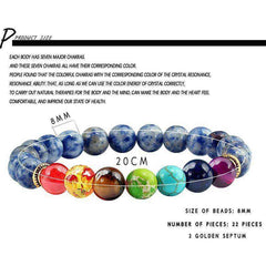 Natural Stone Tiger Eye 7 Chakra Bracelets