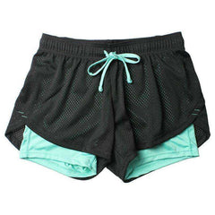 Women Yoga Short Leggins  Mesh Breathable