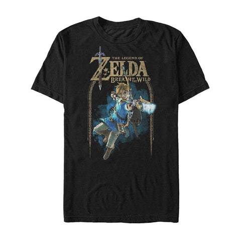 Image of Men's 100% Cotton Legend Of Zelda Breath Of The Wild Arch Graphic T Shirt