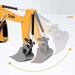 2.4Ghz 6 Channel 1:24 RC Alloy and plastic Excavator Engineering toy For kids