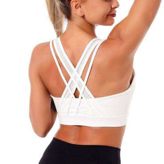 Aesthetic Sports Bra Tank Top With Cross Strap For Women