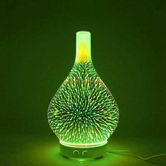 3D Glass Vase Shape Air Humidifier 7 Color Led Night Light