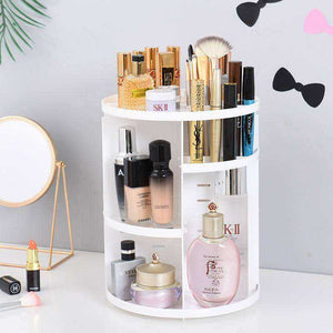 Aesthetic 360 Rotating Makeup Cosmetics Storage Organizer Stand