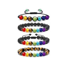 7 Chakra Awakening Healing Lavastone Crystal Bracelet