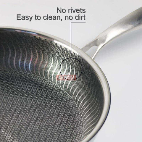 Image of 304-Story Stainless Steel Frying Pan Nonstick Electromagnetic Furnace