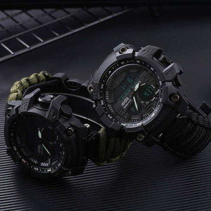 LED Military Electronic Wristwatches with Compass 30M Waterproof