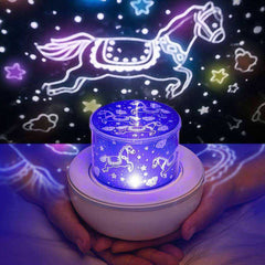Aesthetic 2 in 1 6 Films Star Night Light 360 Degree Projector